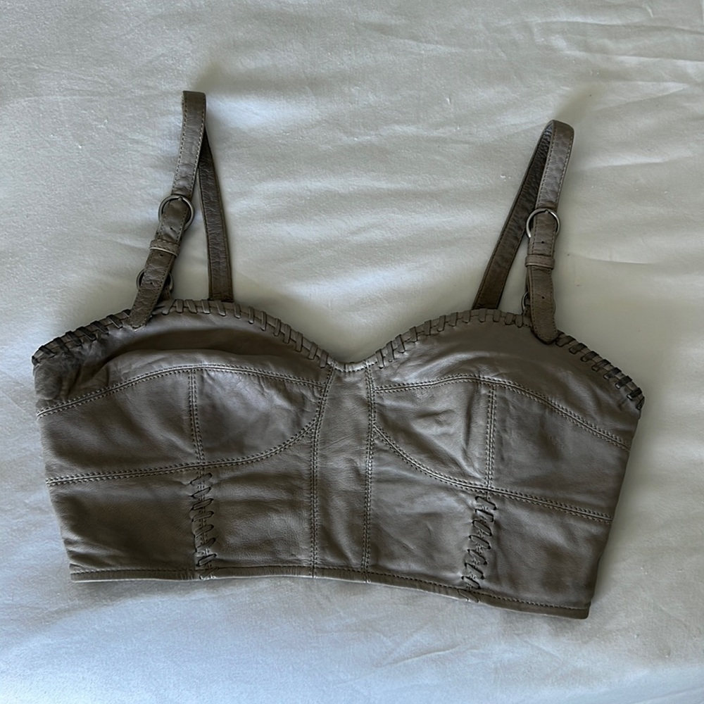 Leather Allsaints bra